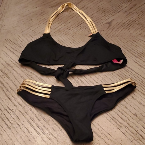 gold bikini set